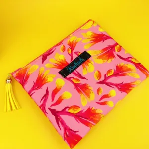 Roo Paw Clutch, Small makeup bag. Kasey Rainbow Design.