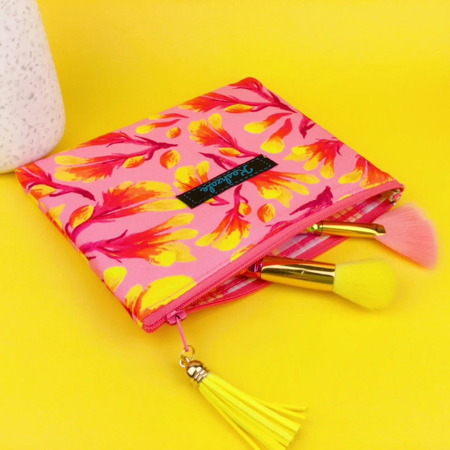 Roo Paw Clutch, Small makeup bag. Kasey Rainbow Design.