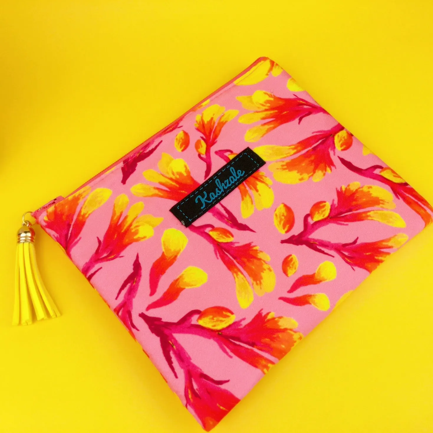 Roo Paw Clutch, Small makeup bag. Kasey Rainbow Design.