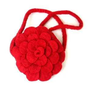 Rose Felt Purse Red - Global Groove (P)