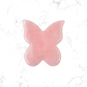 rose quartz butterfly gua sha