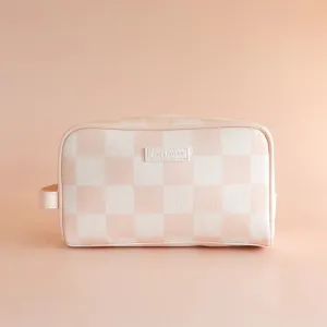 Salmon Check Wash Bag