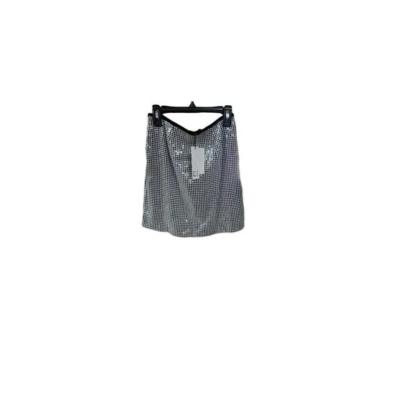 Sanctuary Women's Micro-Houndstooth Sequin Mini Skirt XL W3006