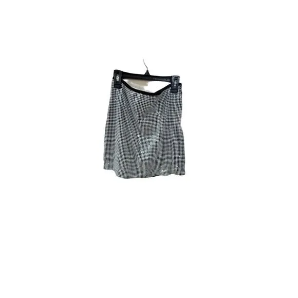 Sanctuary Women's Micro-Houndstooth Sequin Mini Skirt XL W3006