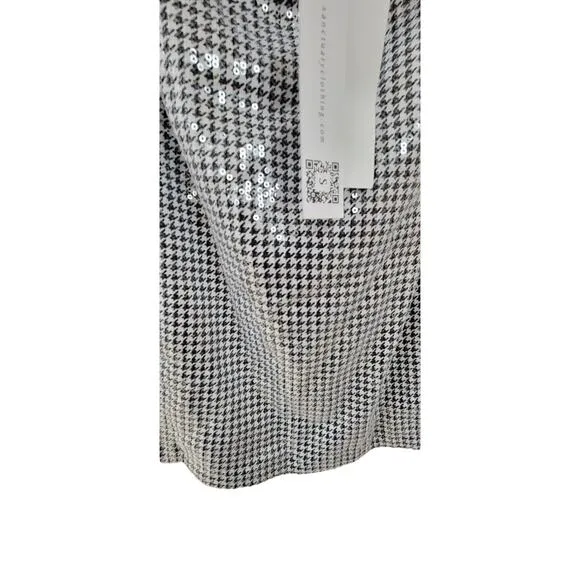 Sanctuary Women's Micro-Houndstooth Sequin Mini Skirt XL W3006