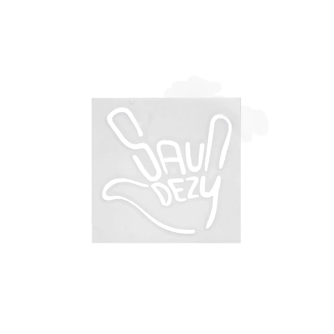 Saundezy Hand Sticker - White/Clear