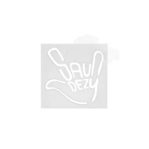 Saundezy Hand Sticker - White/Clear