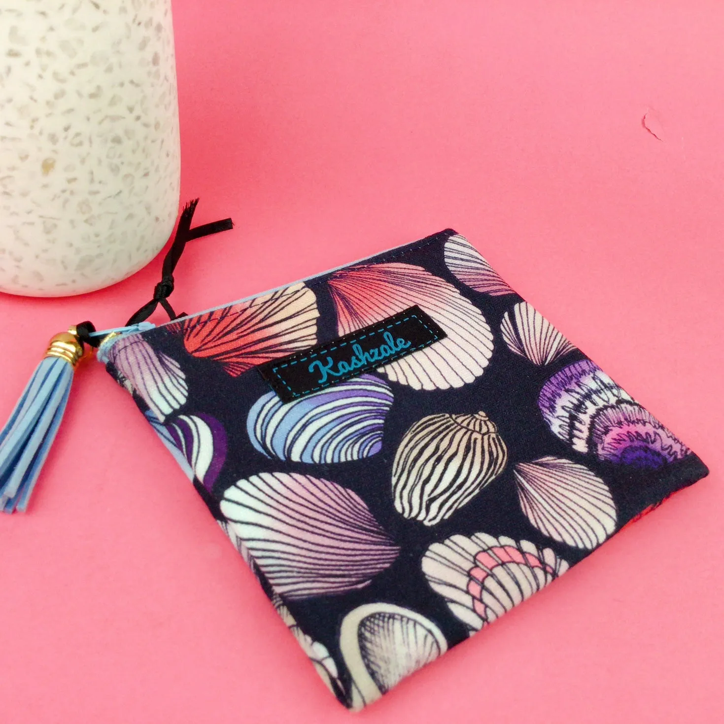 Shell Beach Coin Purse. Design by The Scenic Route.