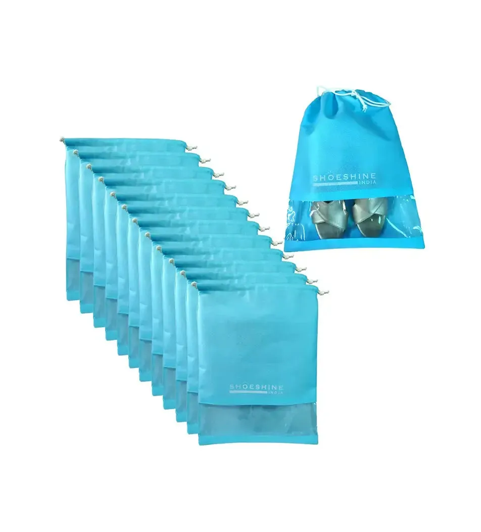 SHOESHINE Shoe Bags (Pack of 6) Travel Shoe Pouch - Maroon