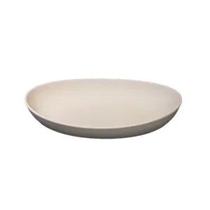 SKU: 21428 - 10.5" Double Wall Bambooware Deep Oval Plate (case)