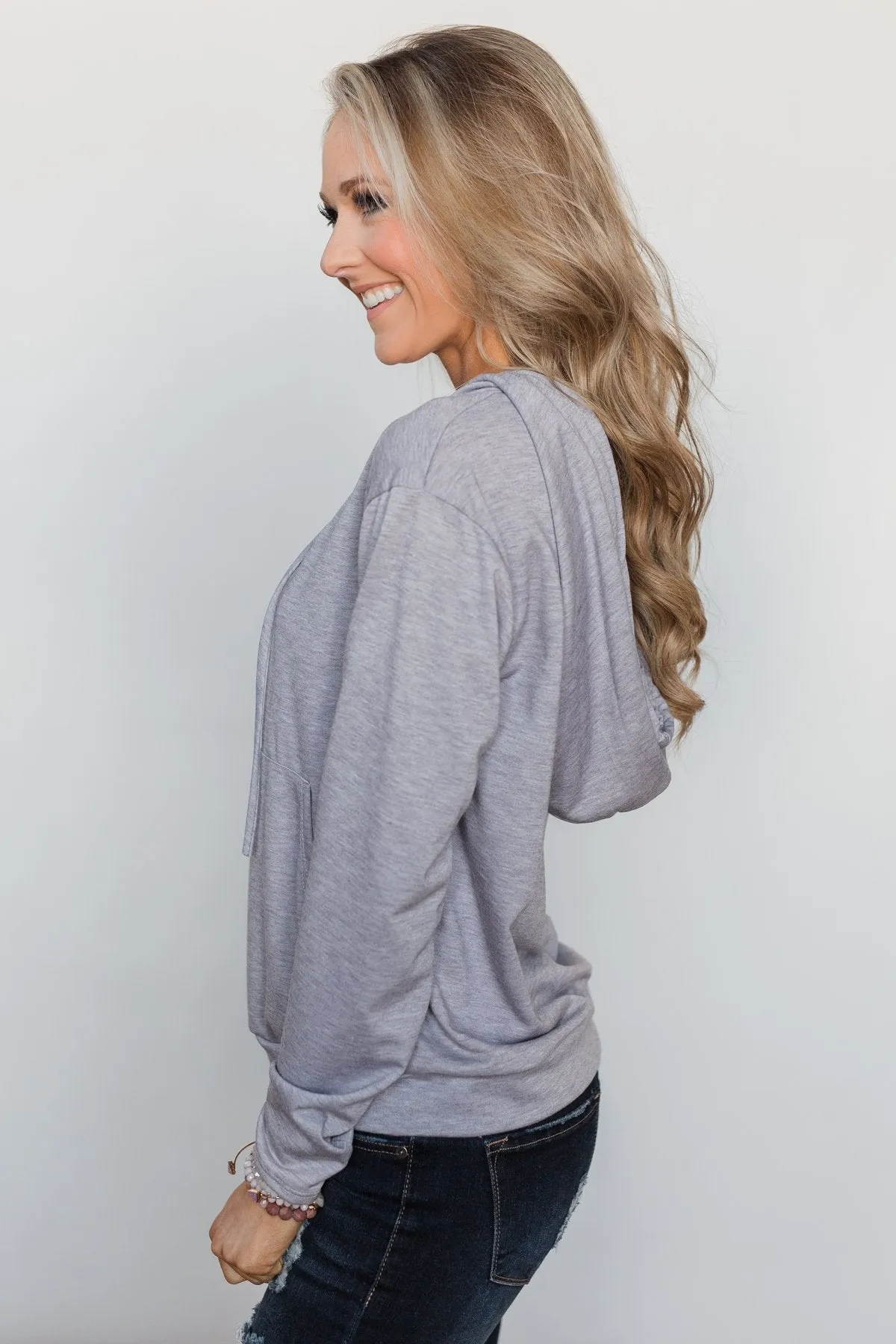 Solid Bliss Quarter Zip Hoodie- Lavender