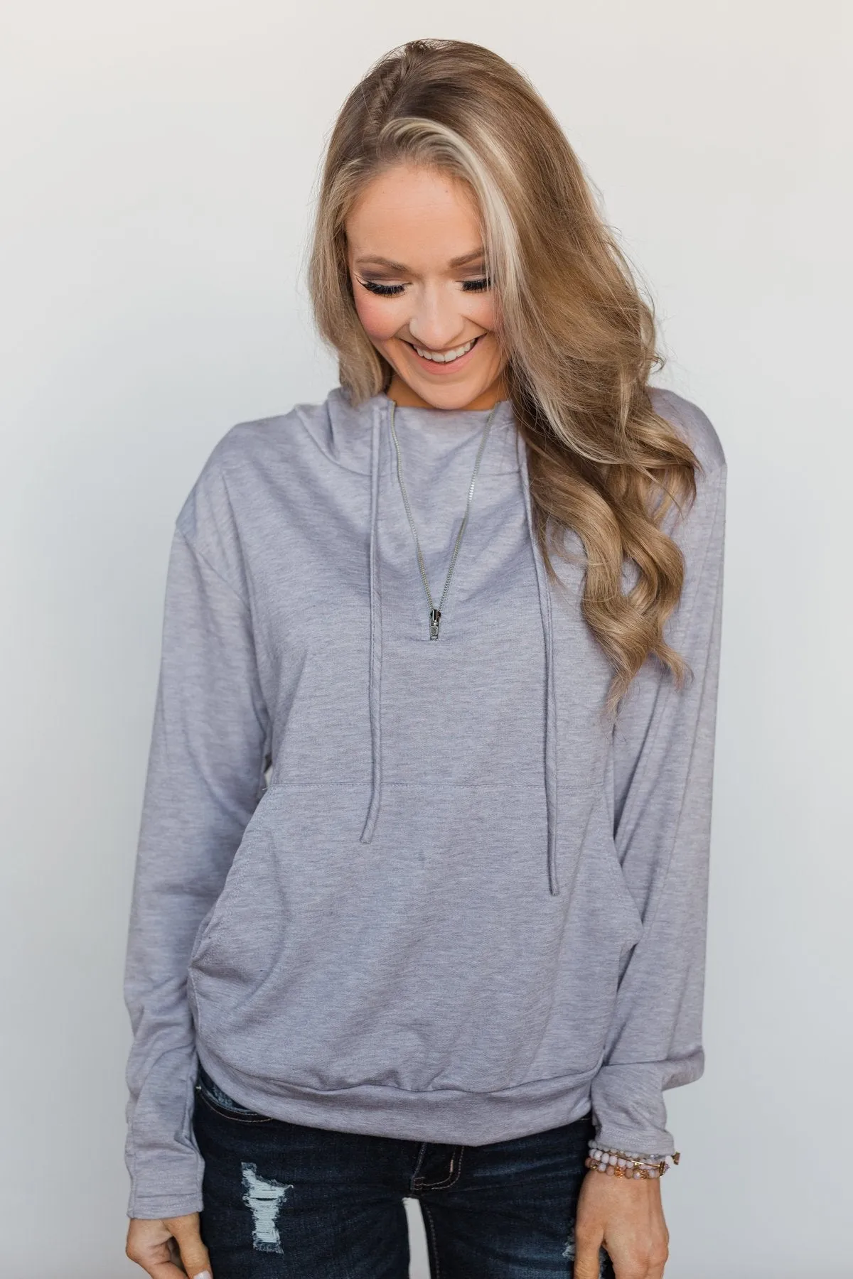 Solid Bliss Quarter Zip Hoodie- Lavender