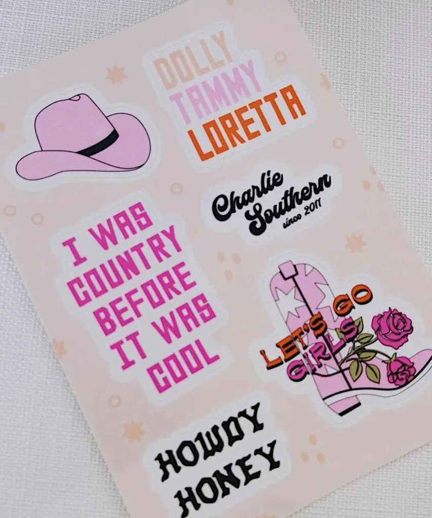 Southern Sticker Sheet Pack Assorted