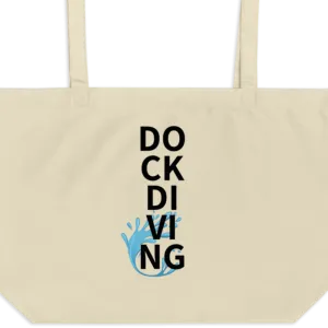 Stacked Dock Diving X-Large Tote/Shopping Bag - Oyster