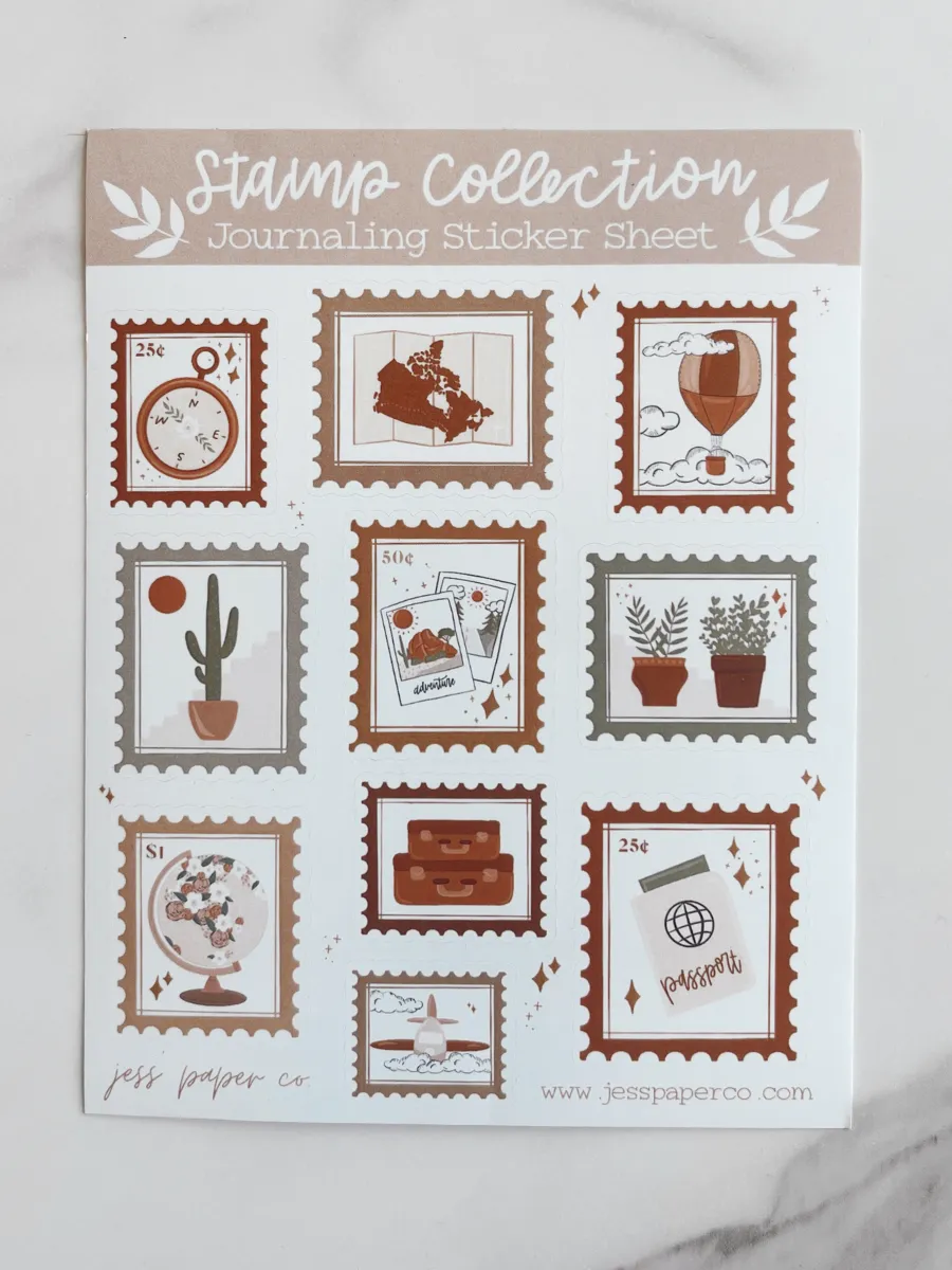 Stamp Collection Sticker Sheet