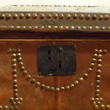 STOLEN 6/21/24 Vintage Studded Document Box with Initials R&S