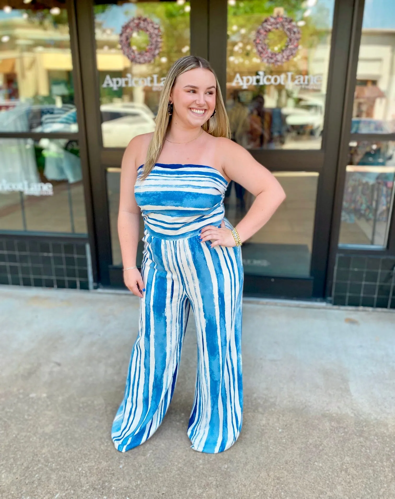 STRIPED JUMPSUIT