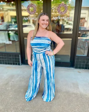 STRIPED JUMPSUIT