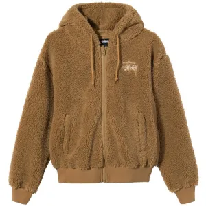 Stussy Sherpa Zip Hoody Brown