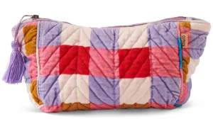 Summer Check Velvet Toiletry Bag