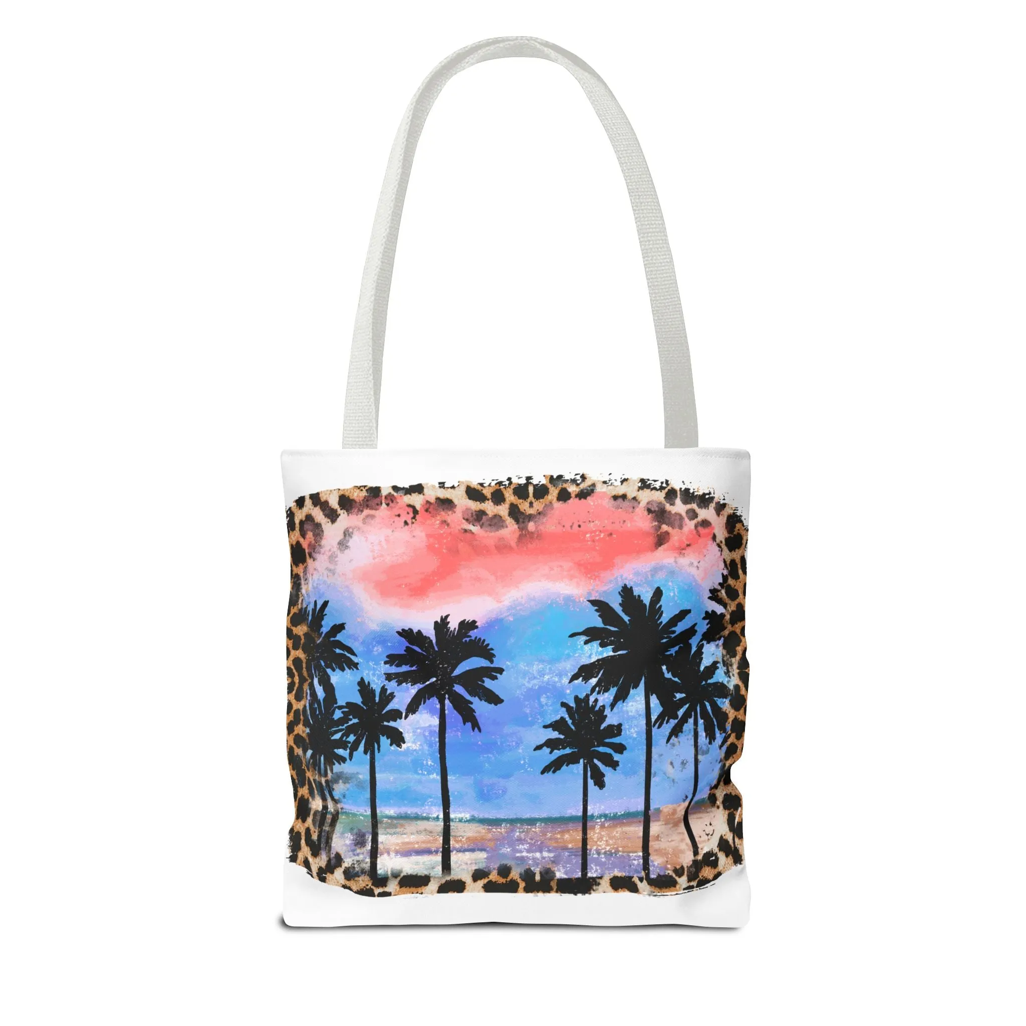 Summer with Leopard Background Tote Bag