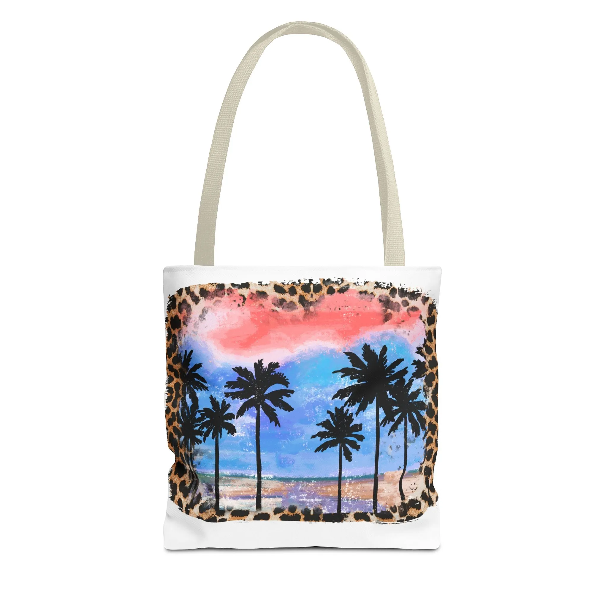 Summer with Leopard Background Tote Bag