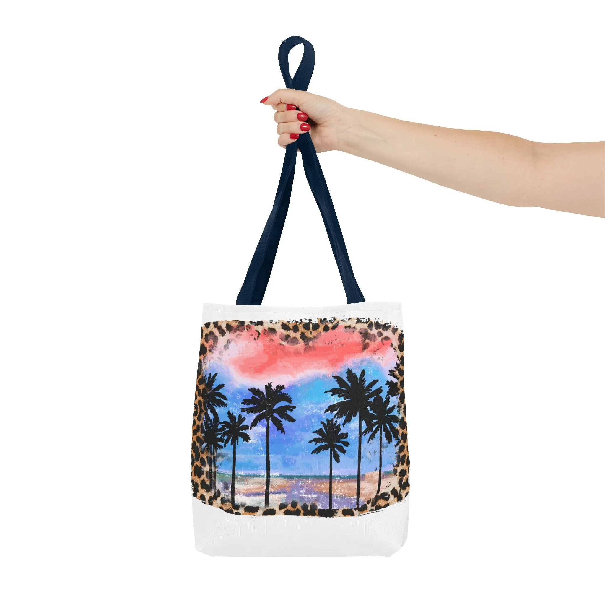 Summer with Leopard Background Tote Bag