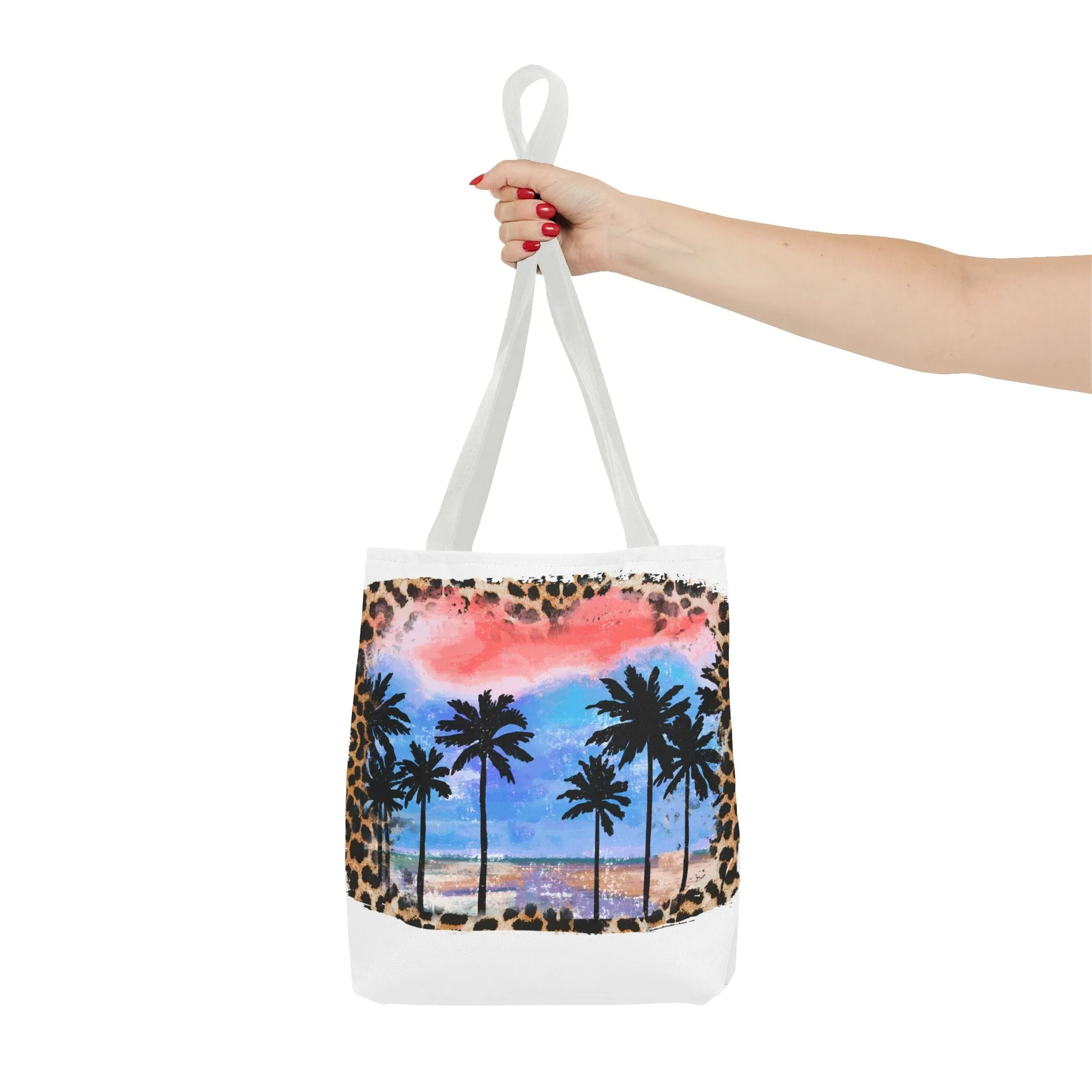 Summer with Leopard Background Tote Bag