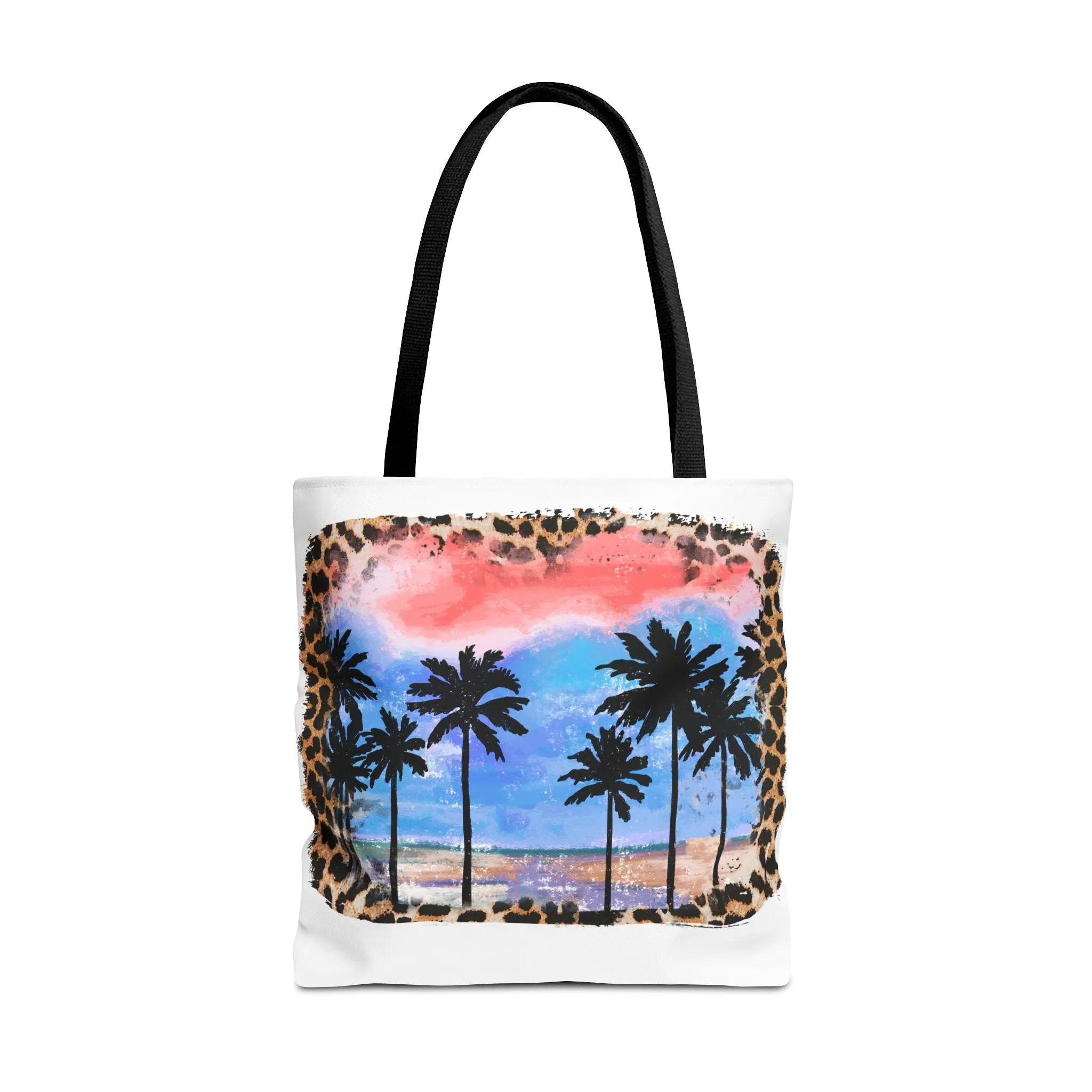 Summer with Leopard Background Tote Bag