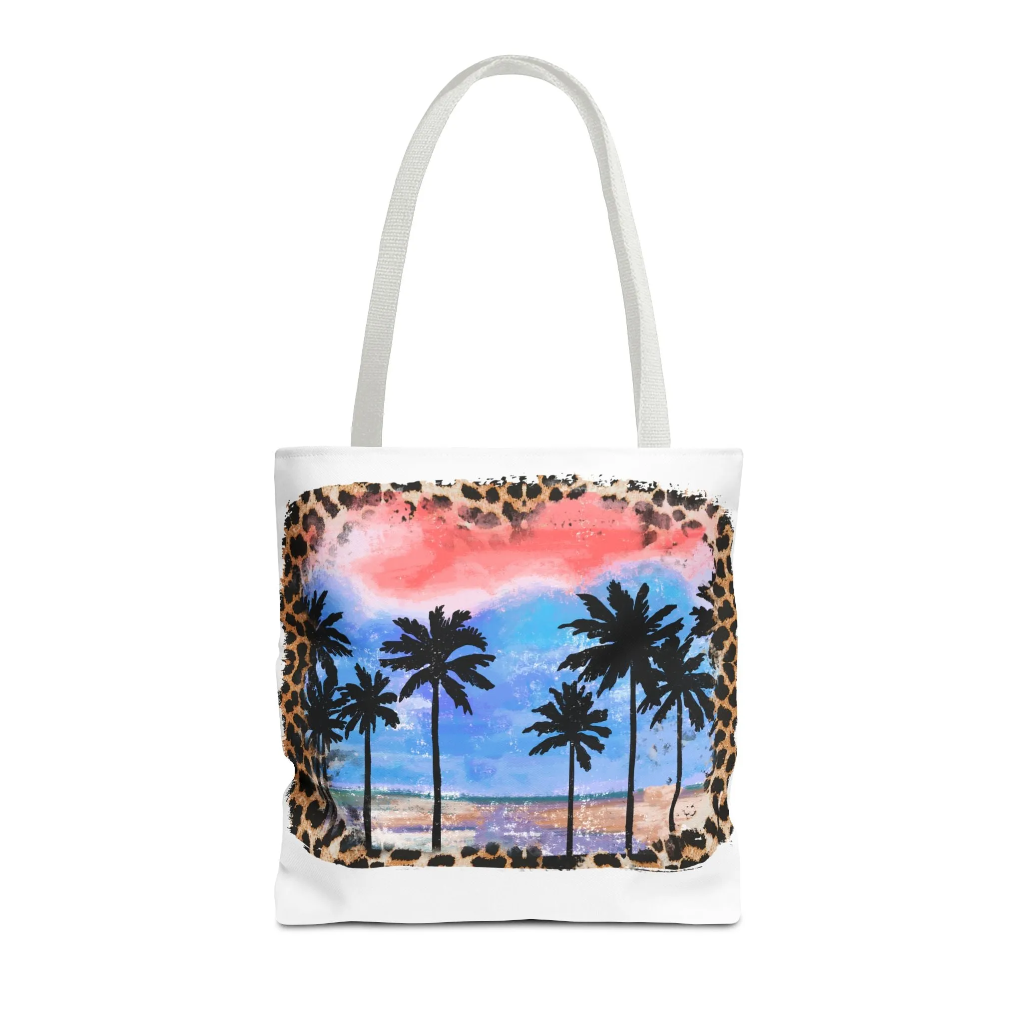 Summer with Leopard Background Tote Bag