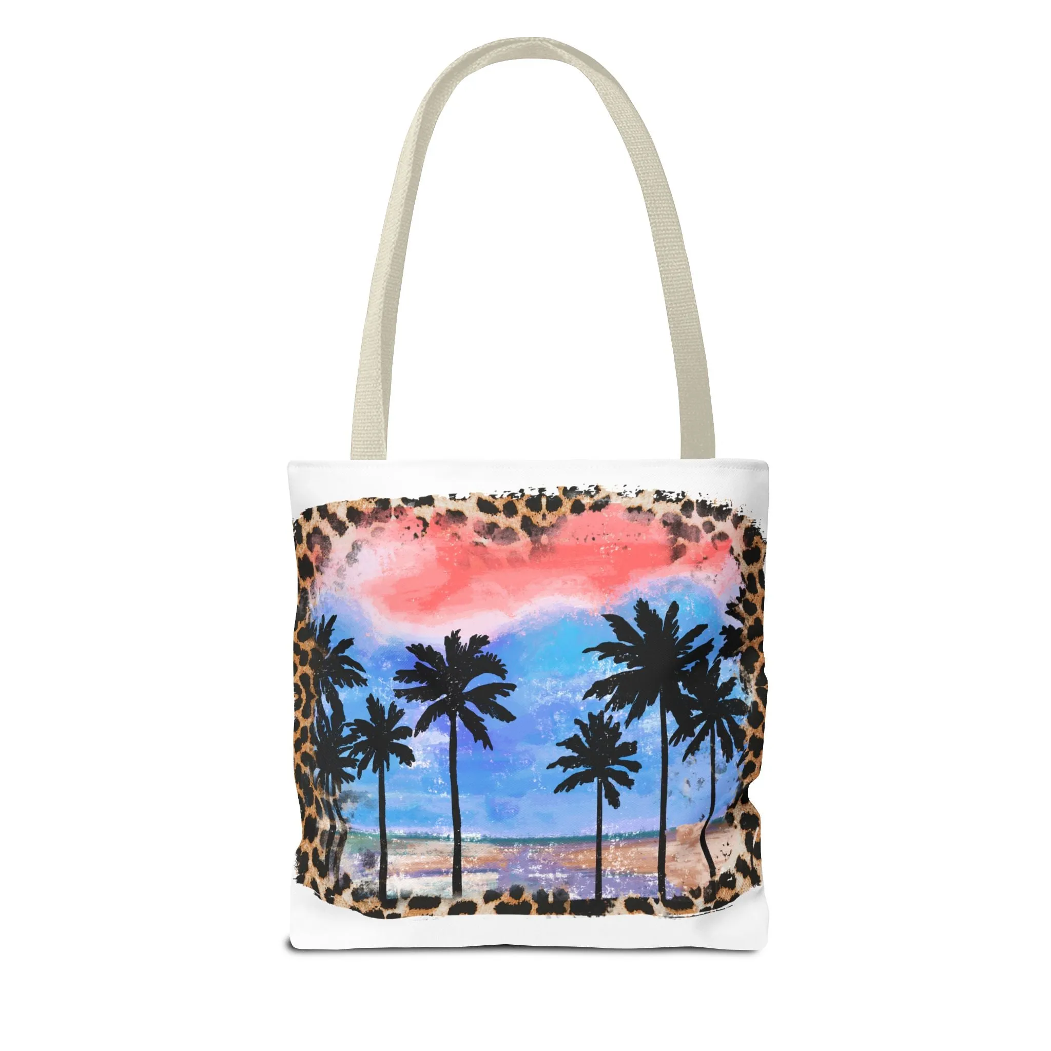 Summer with Leopard Background Tote Bag