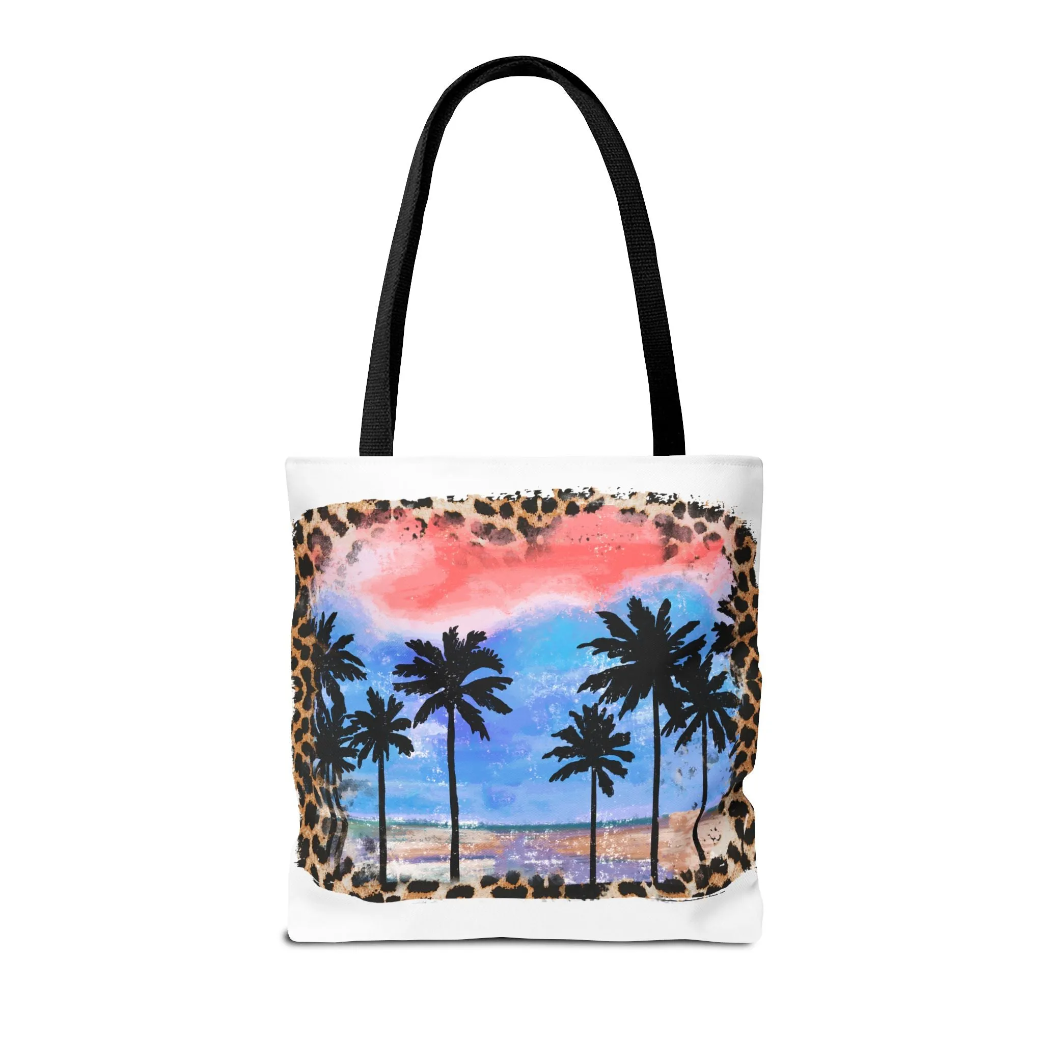 Summer with Leopard Background Tote Bag