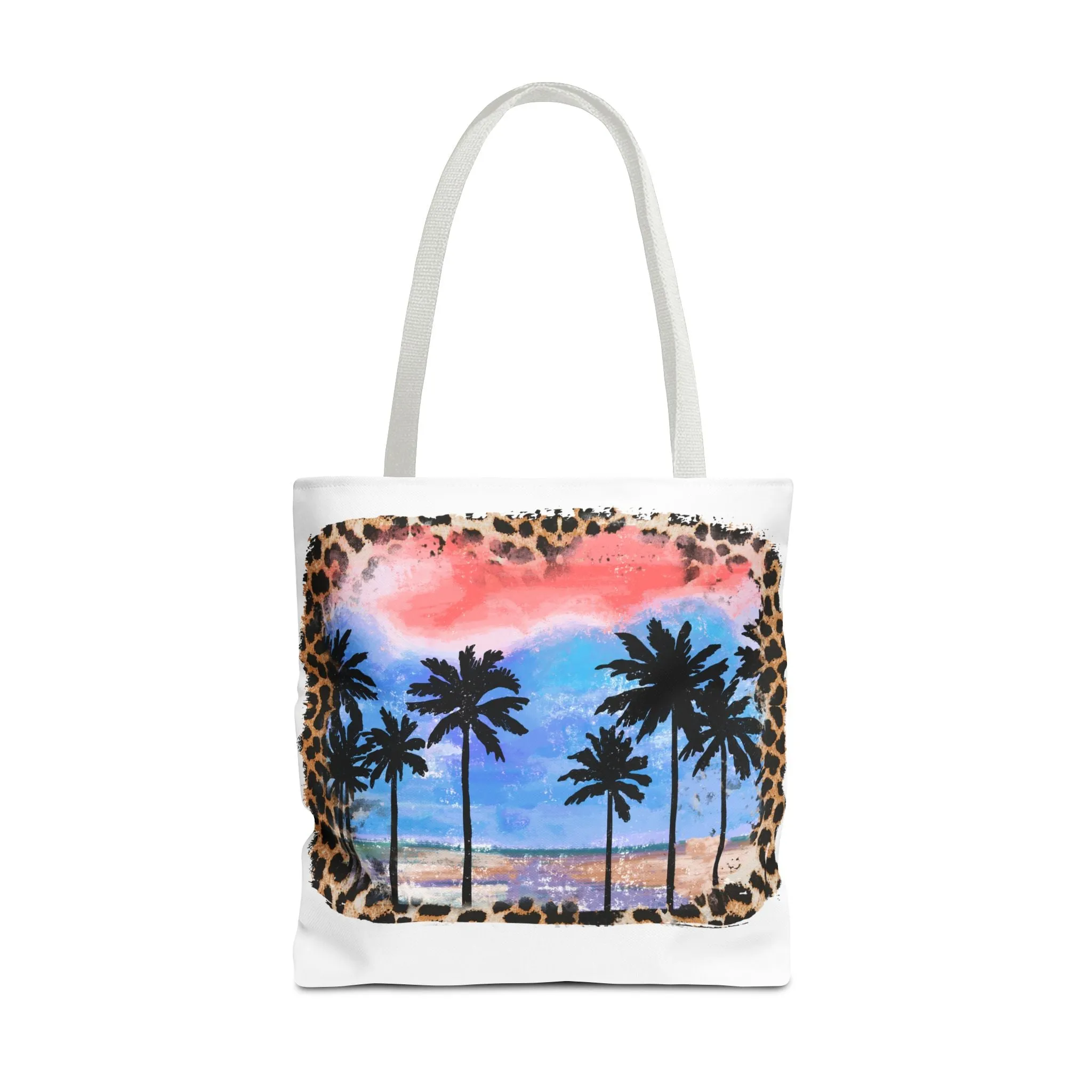 Summer with Leopard Background Tote Bag