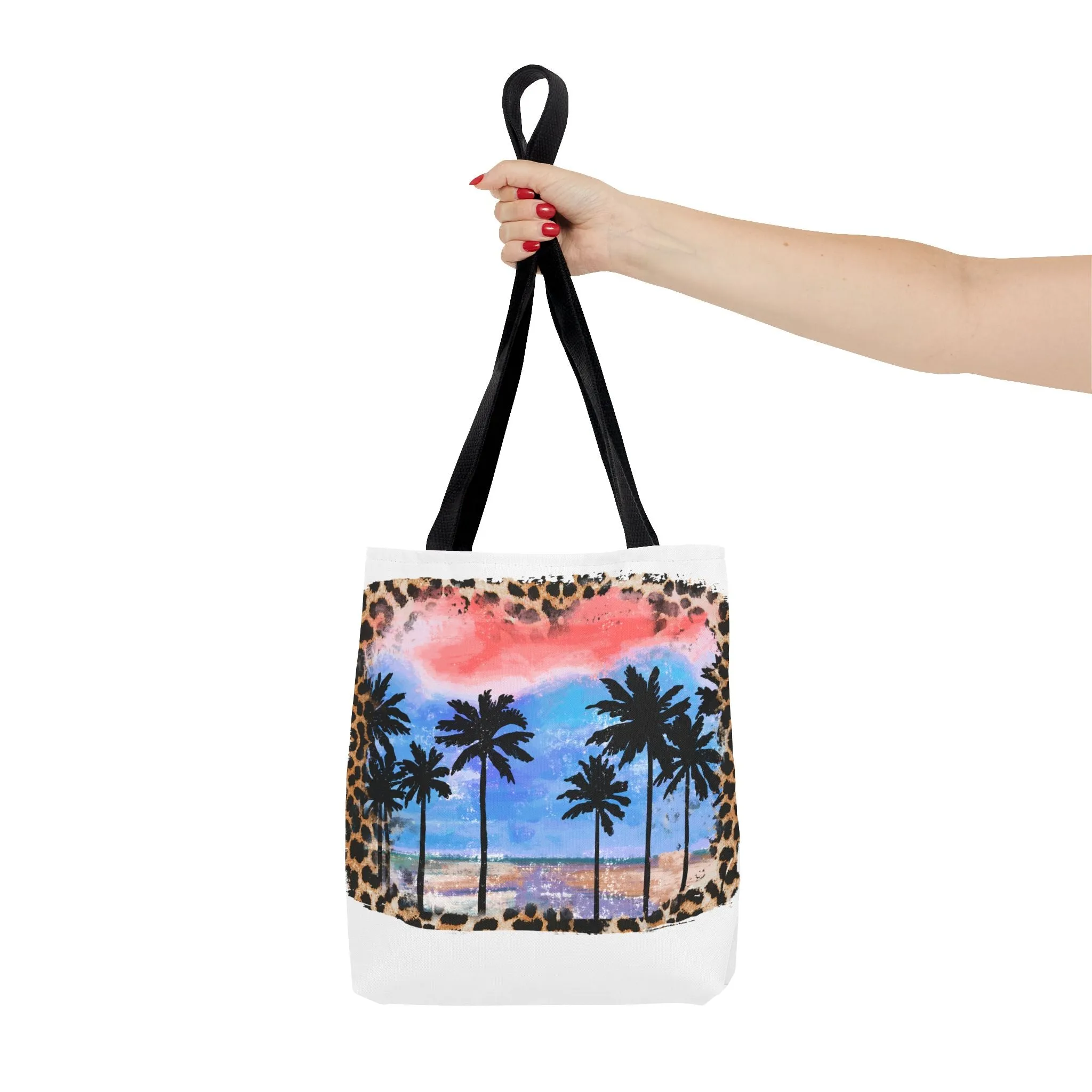 Summer with Leopard Background Tote Bag