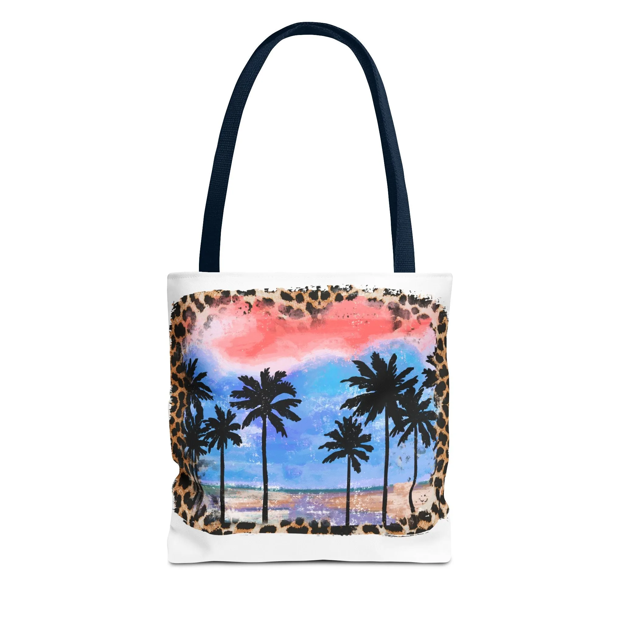 Summer with Leopard Background Tote Bag