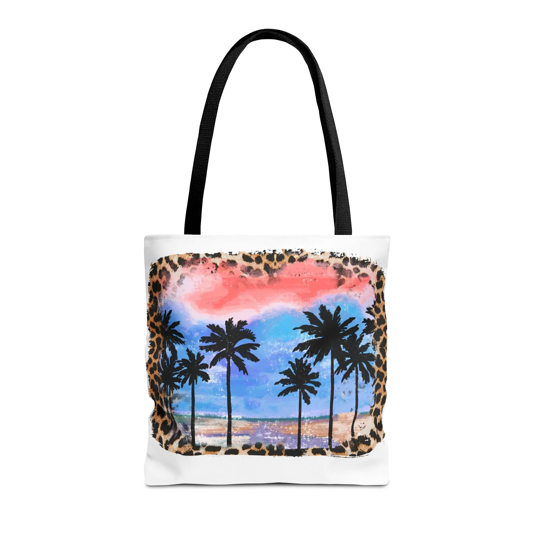 Summer with Leopard Background Tote Bag