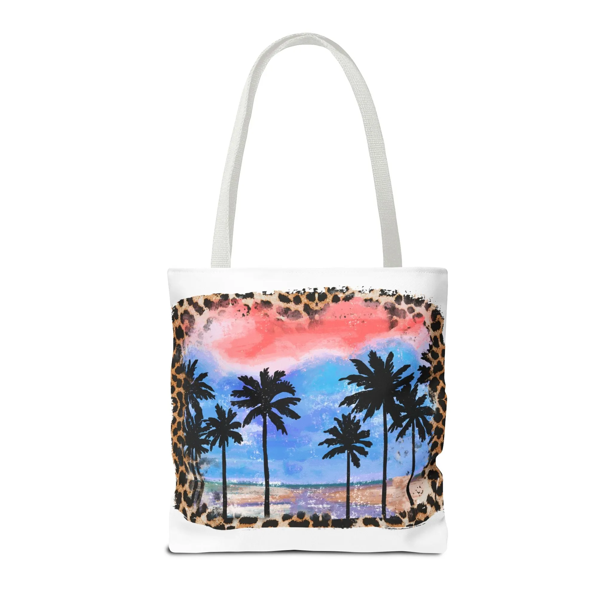 Summer with Leopard Background Tote Bag