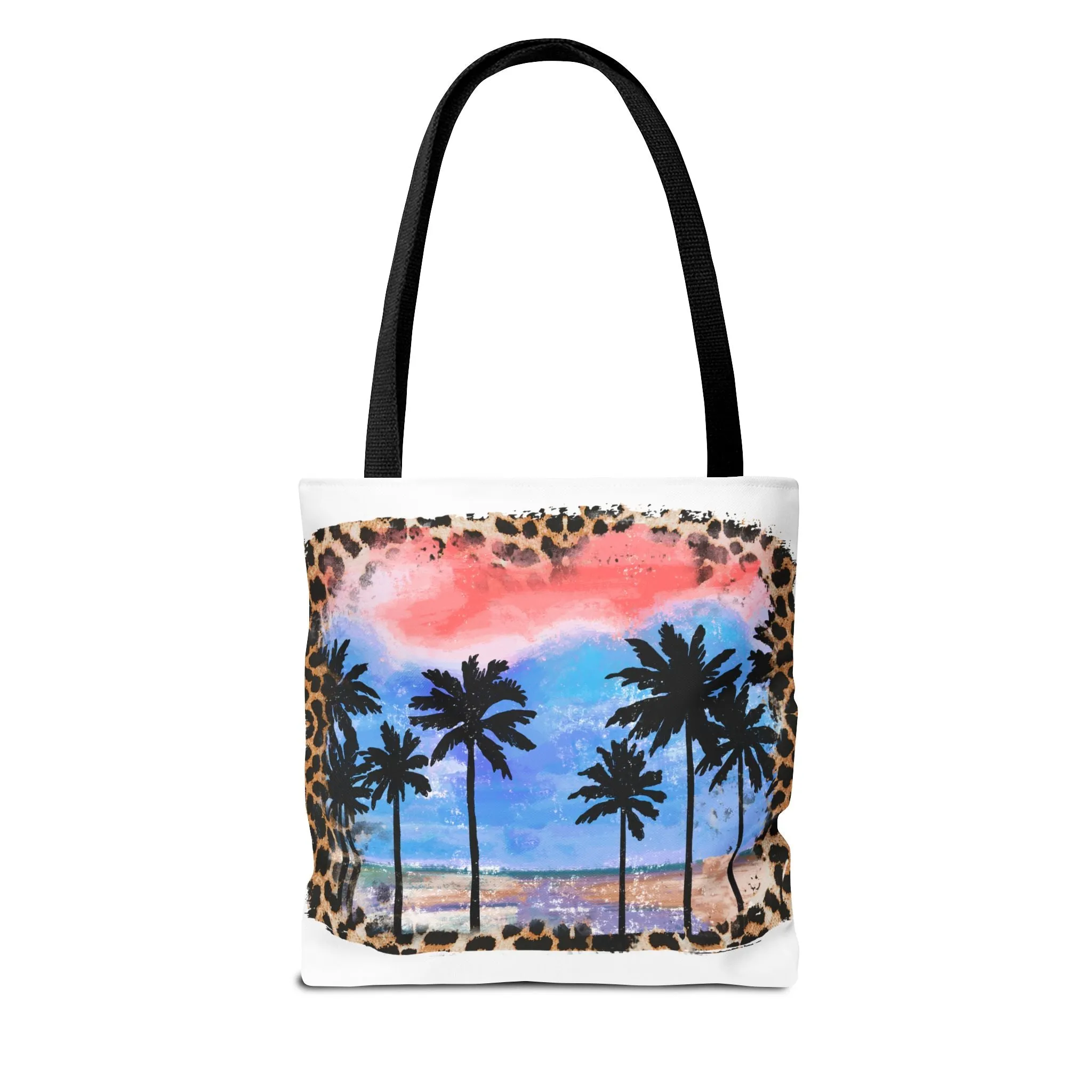 Summer with Leopard Background Tote Bag