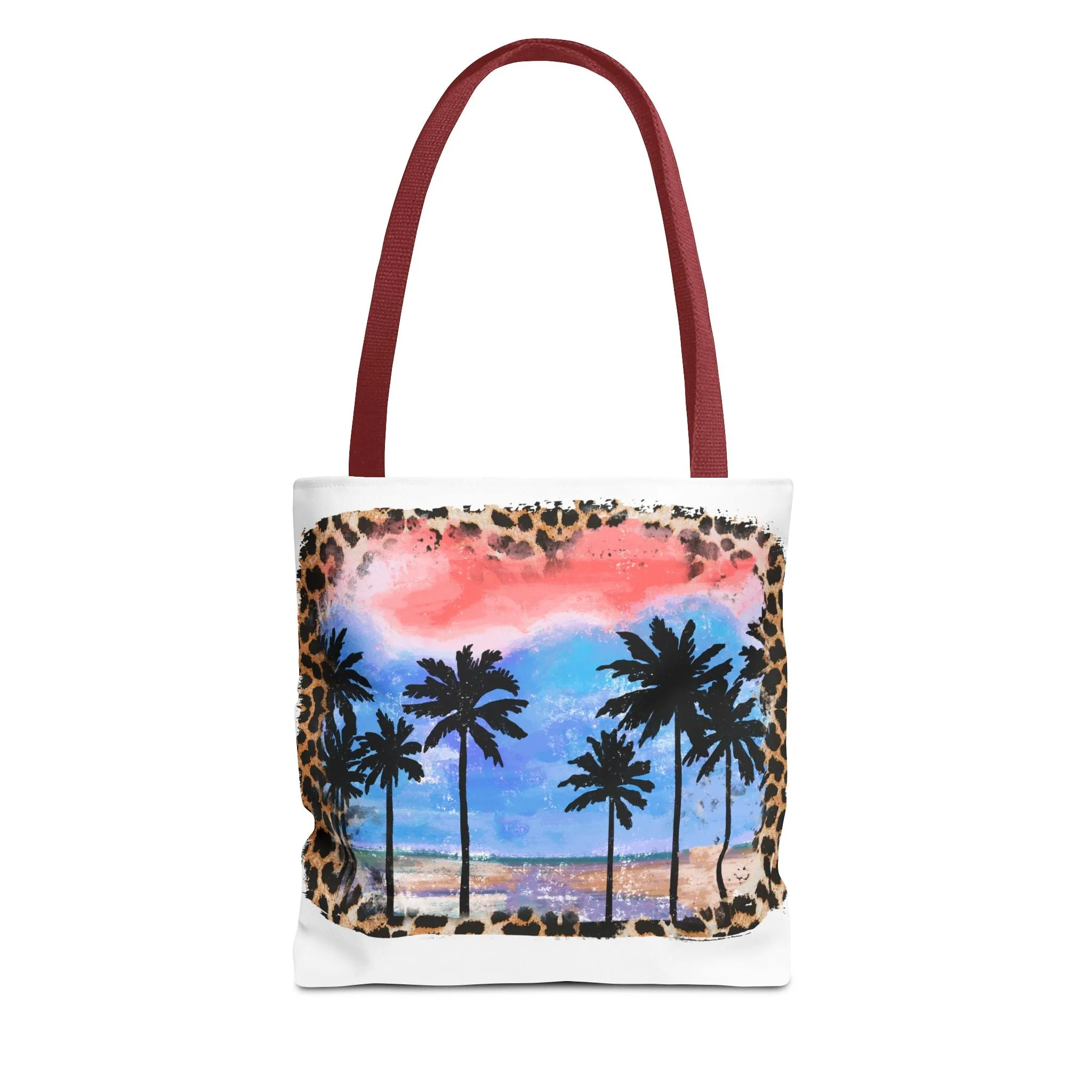 Summer with Leopard Background Tote Bag
