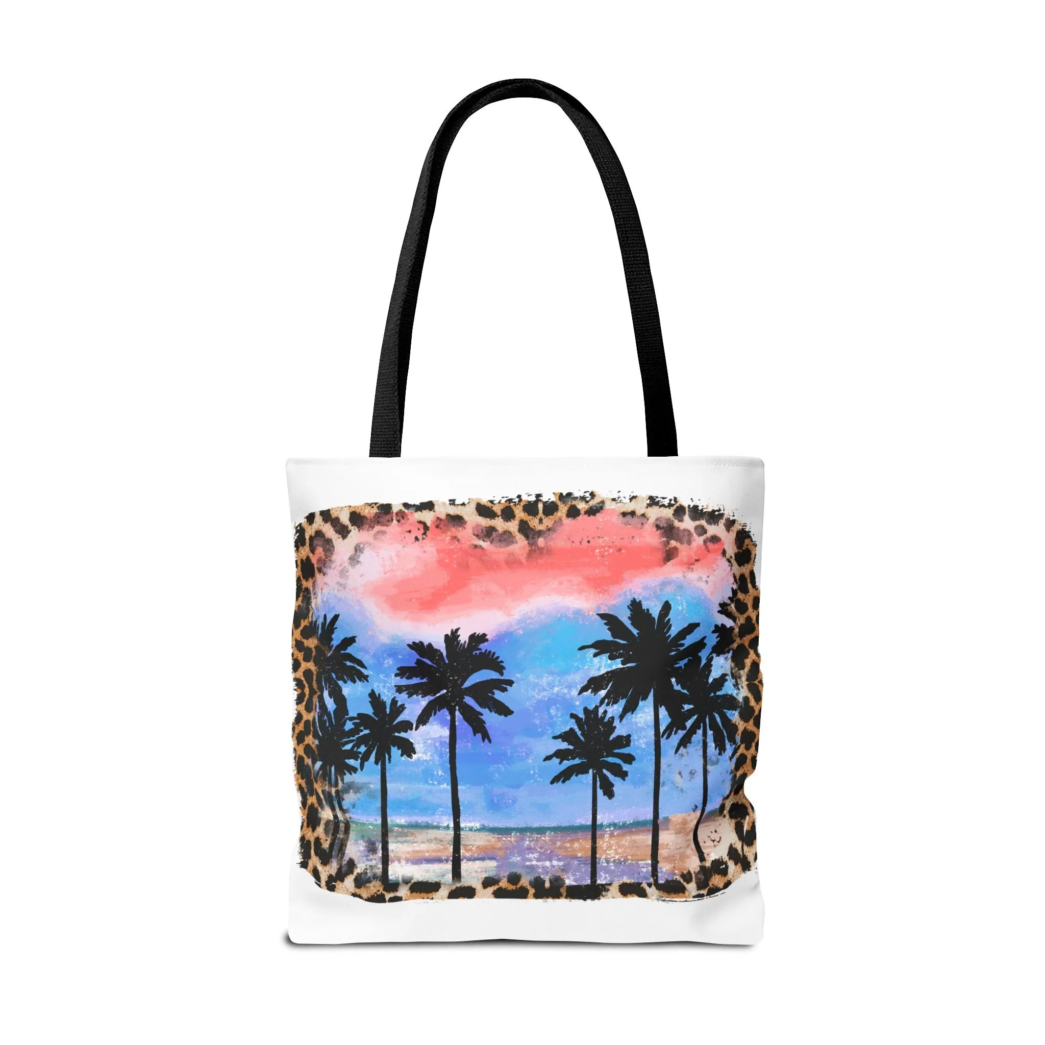 Summer with Leopard Background Tote Bag