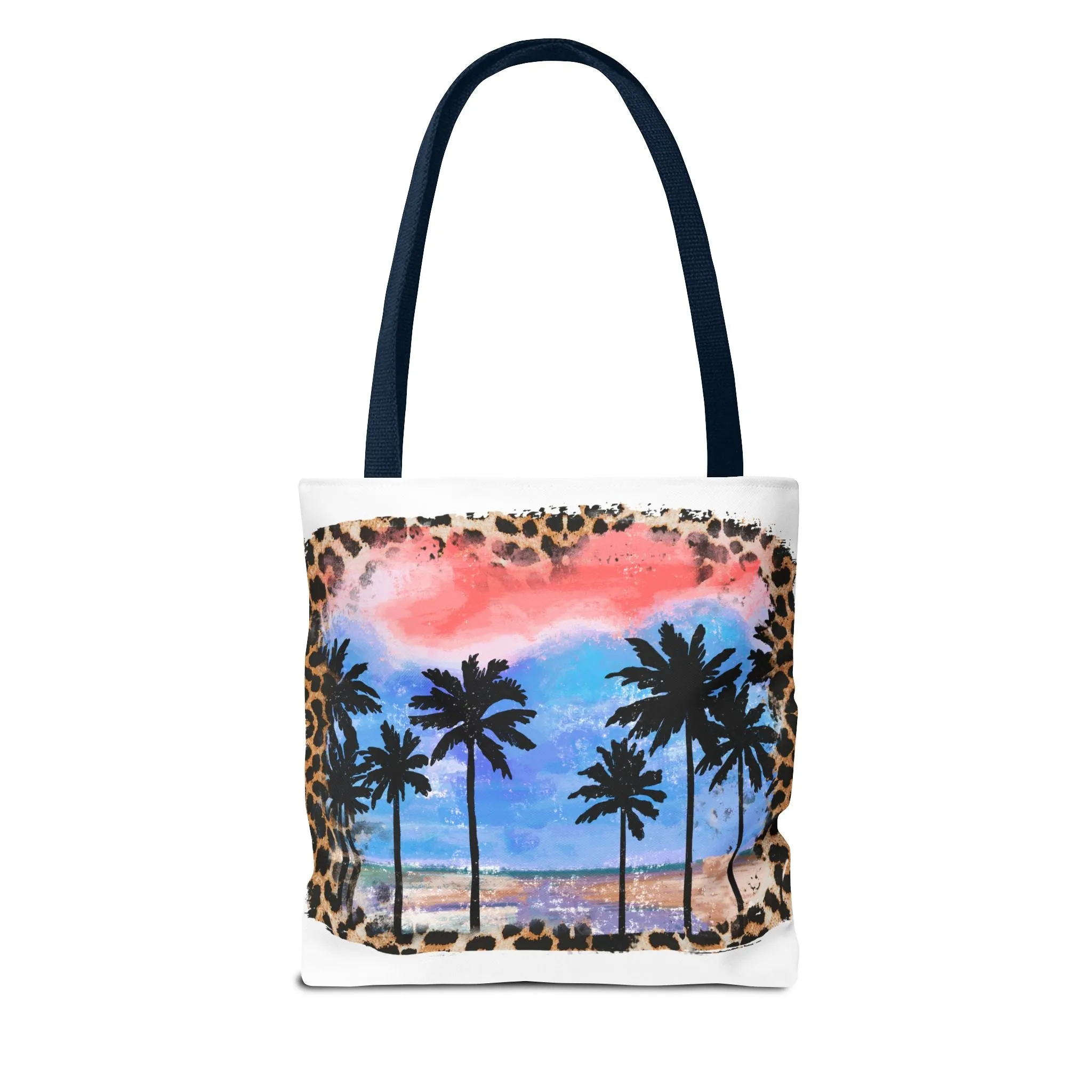 Summer with Leopard Background Tote Bag