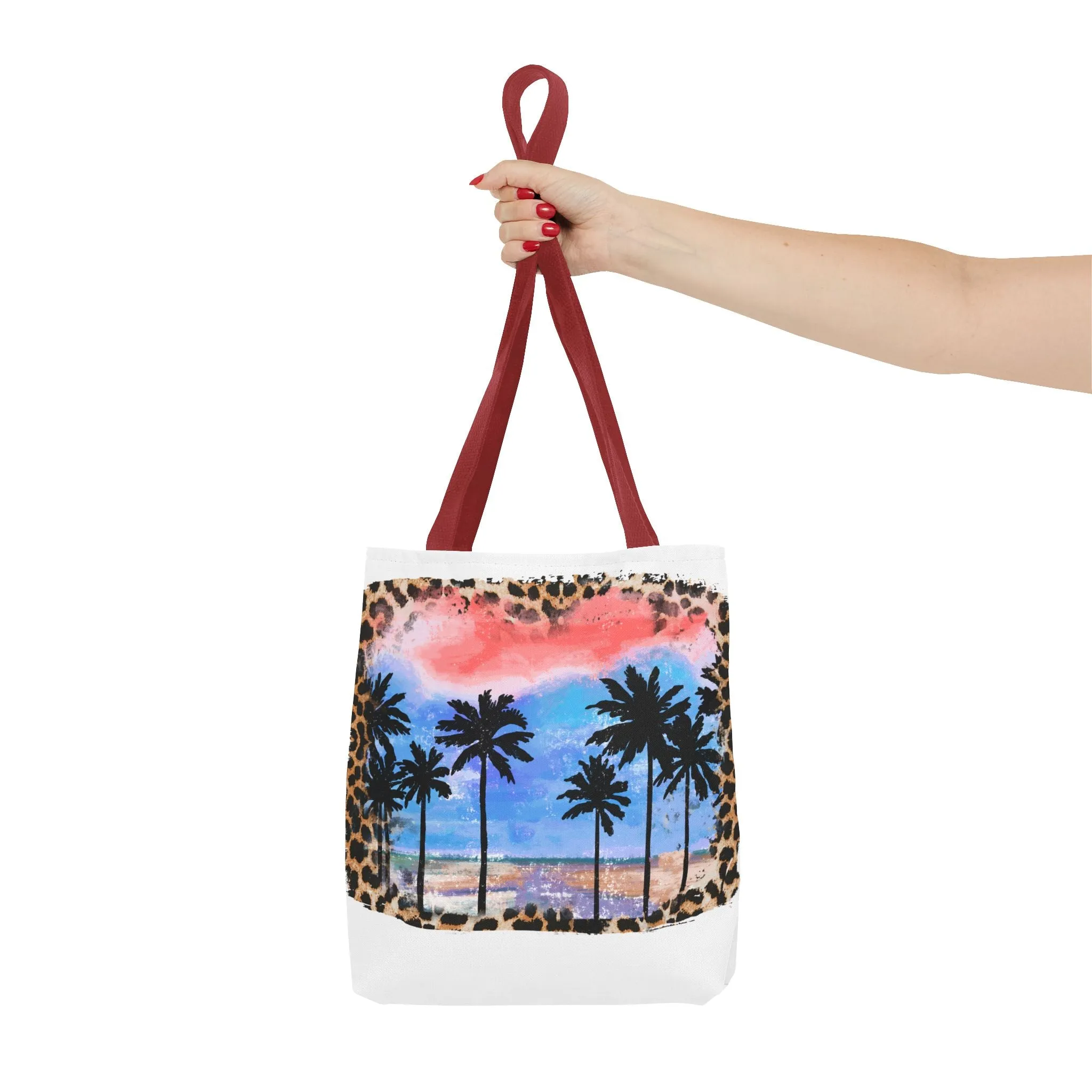 Summer with Leopard Background Tote Bag