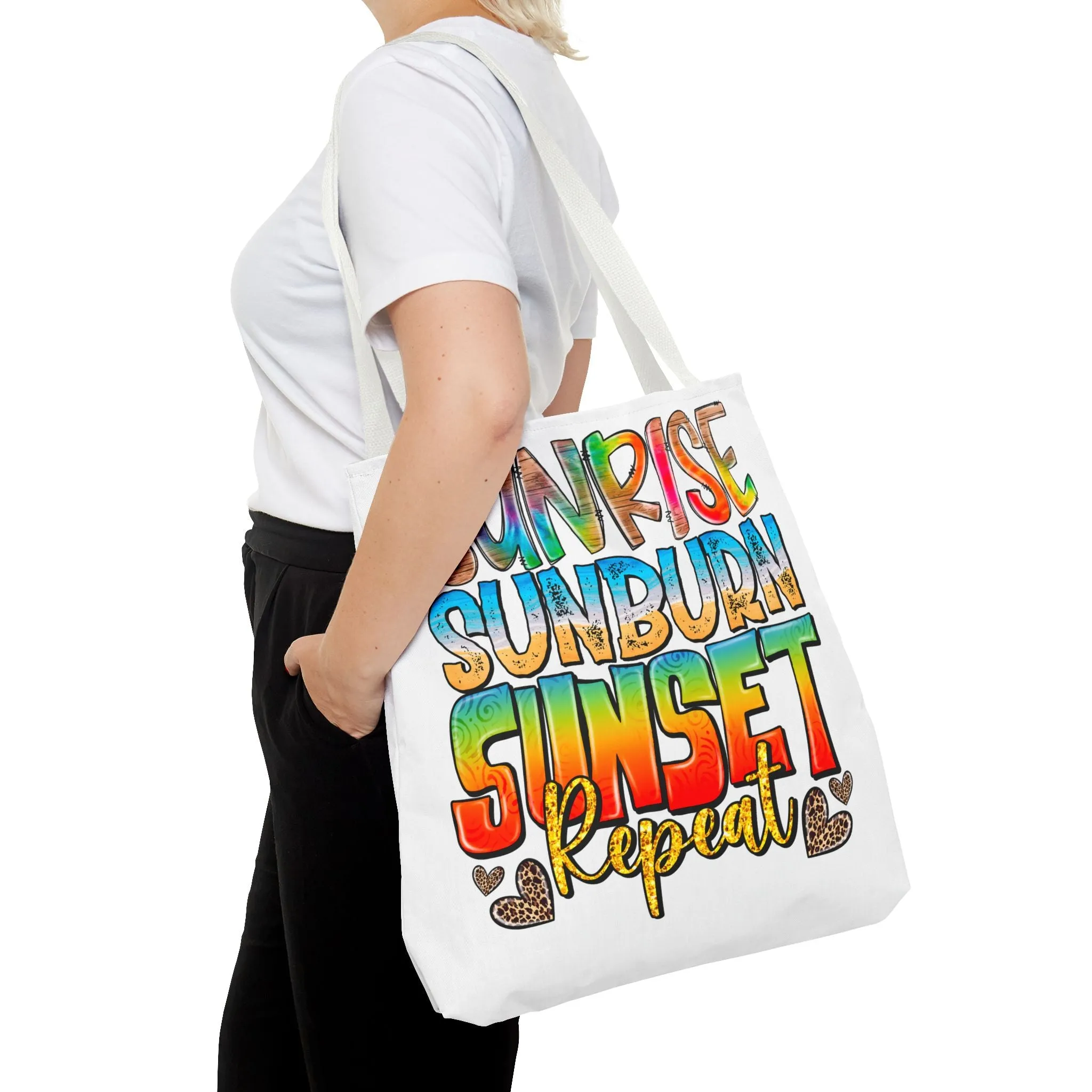 Sunrise Sunburn Sunset Repeat Tote Bag