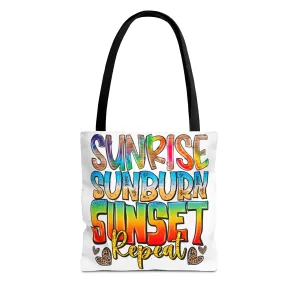 Sunrise Sunburn Sunset Repeat Tote Bag