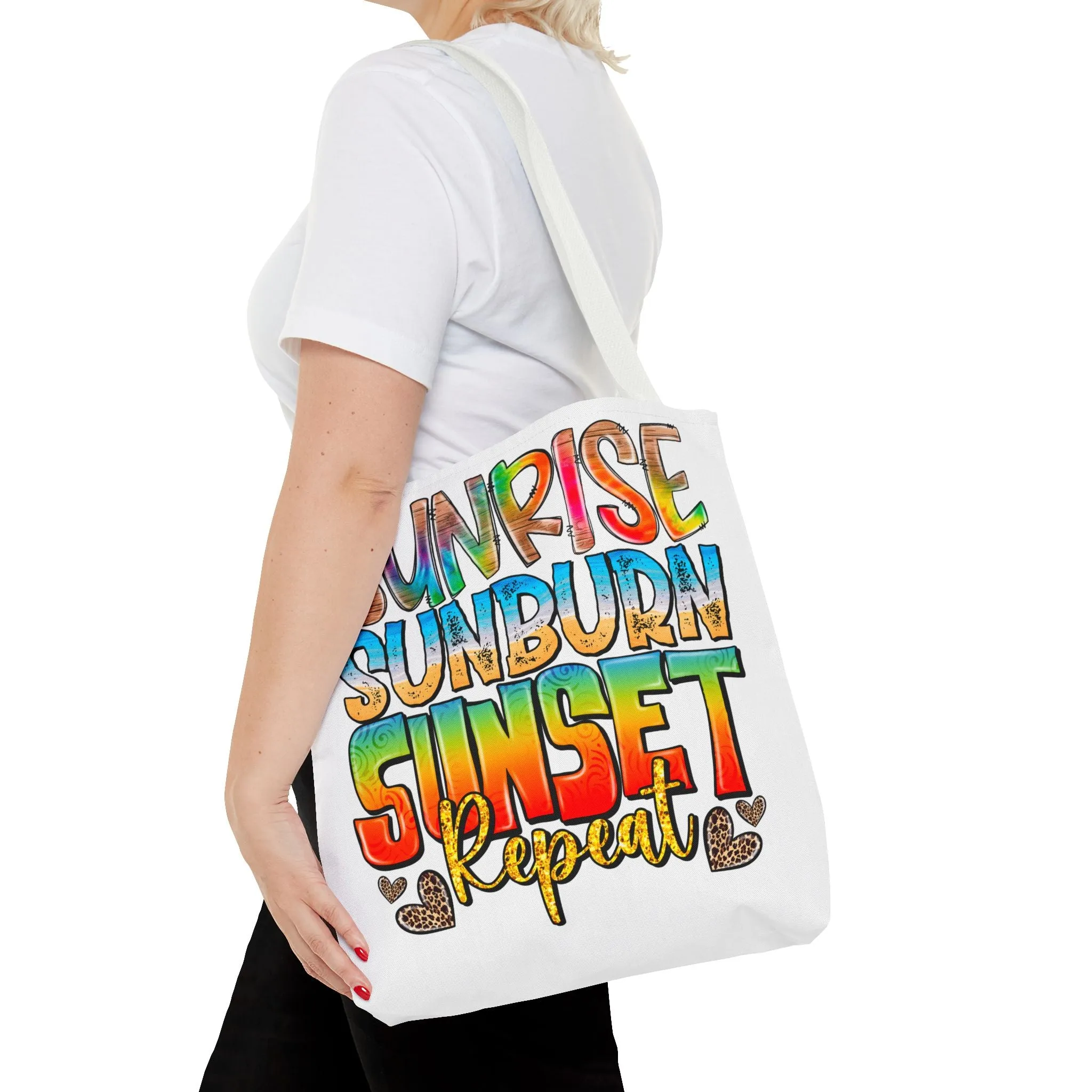 Sunrise Sunburn Sunset Repeat Tote Bag
