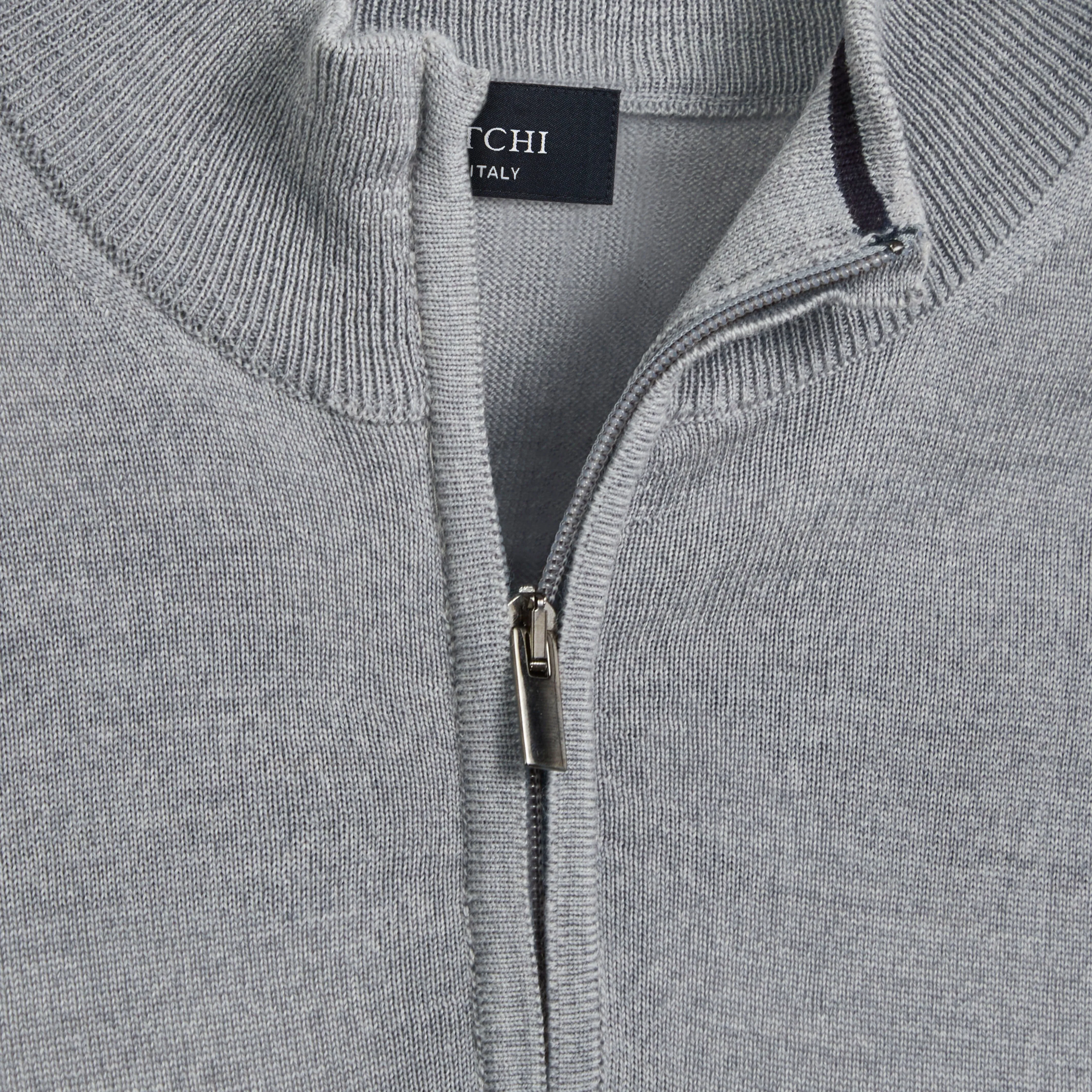 Super Merino Solid Quarter Zip Sweater