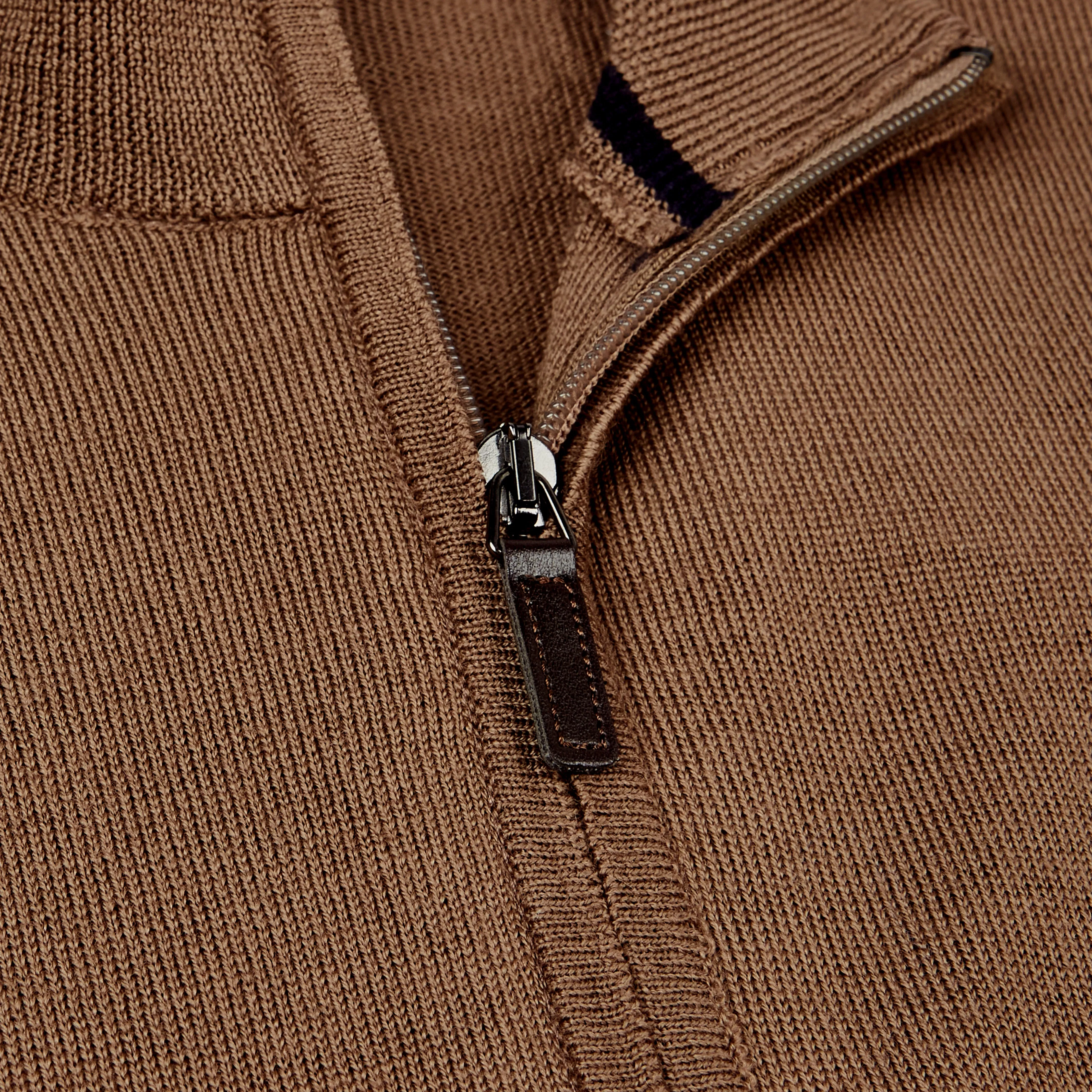 Super Merino Solid Quarter Zip Sweater