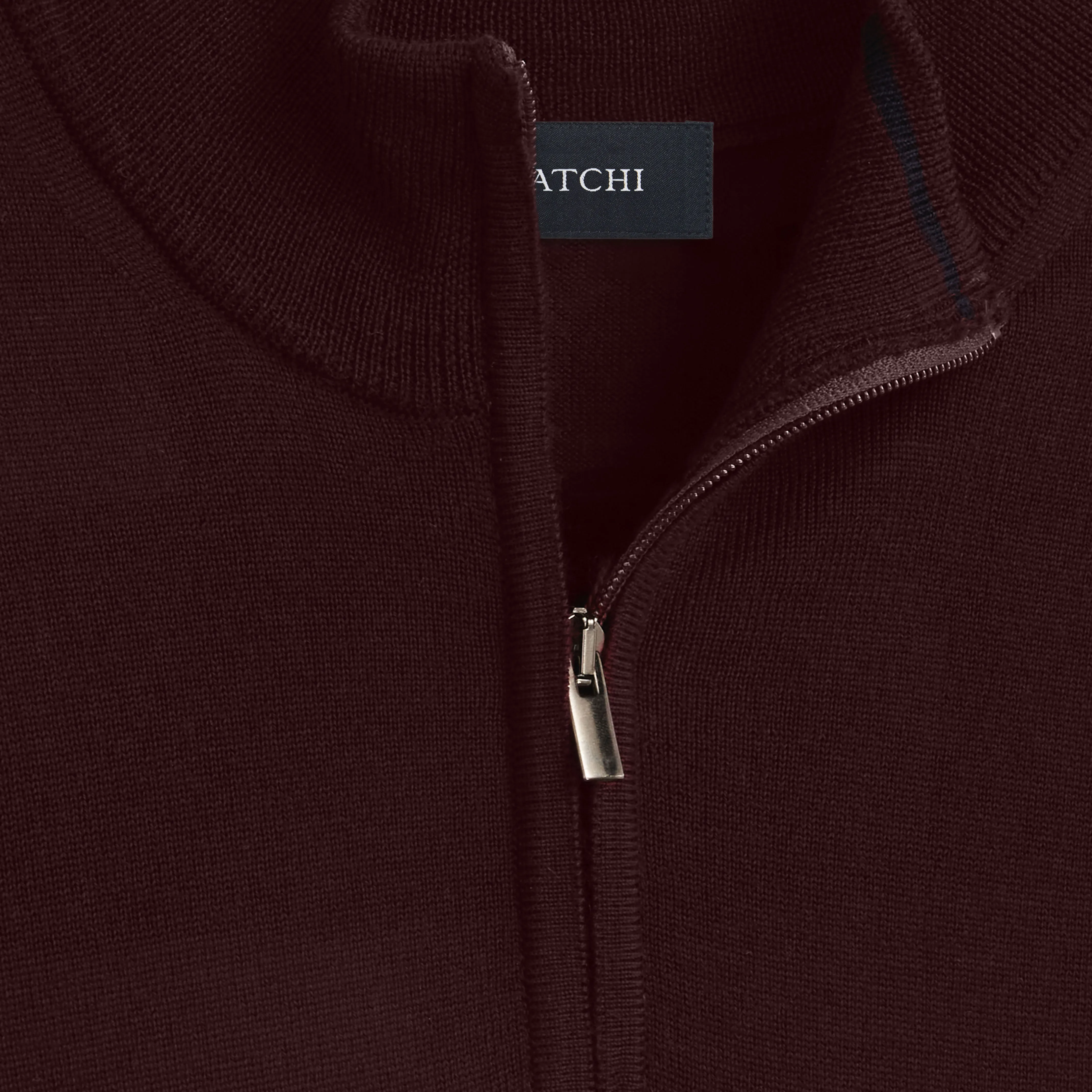 Super Merino Solid Quarter Zip Sweater