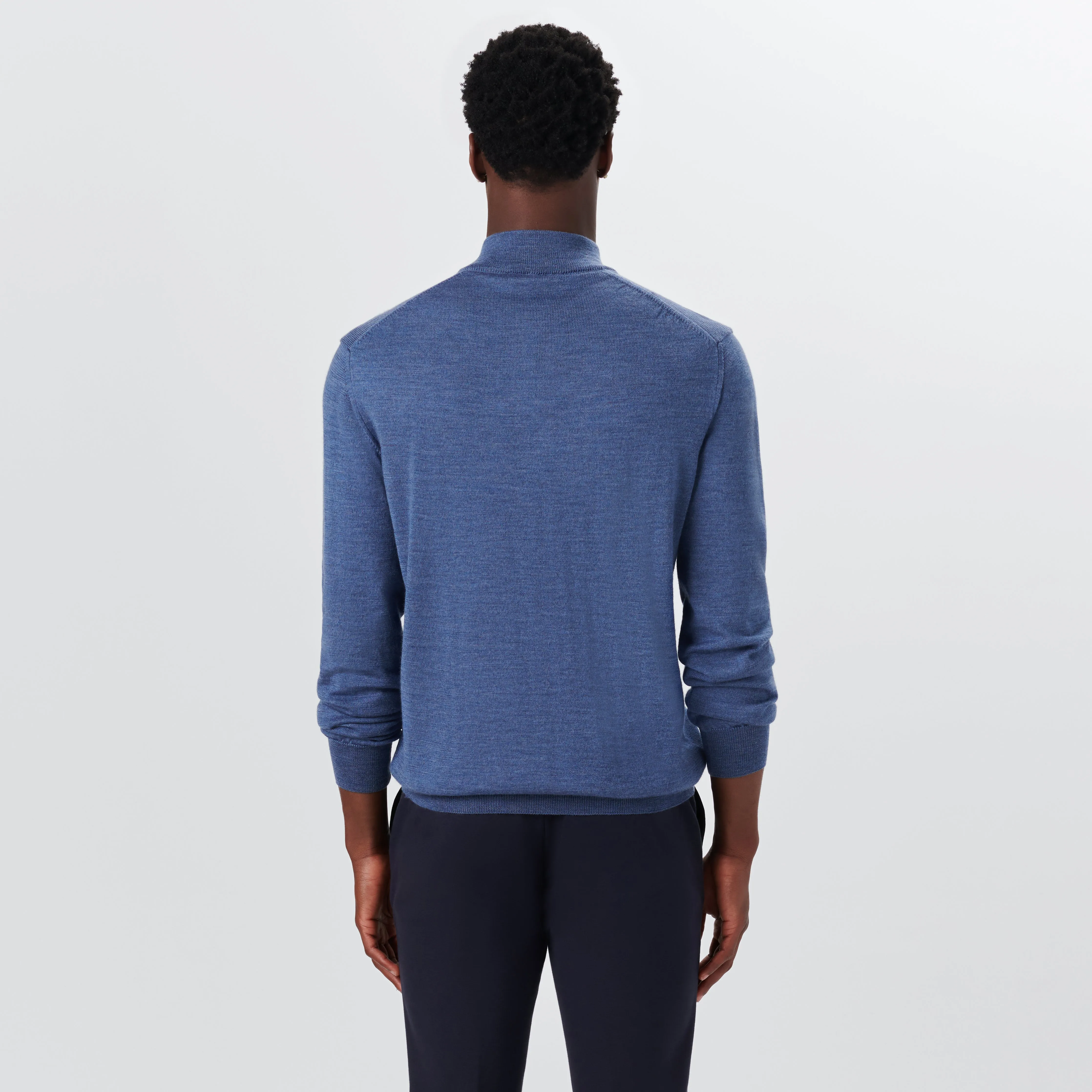 Super Merino Solid Quarter Zip Sweater