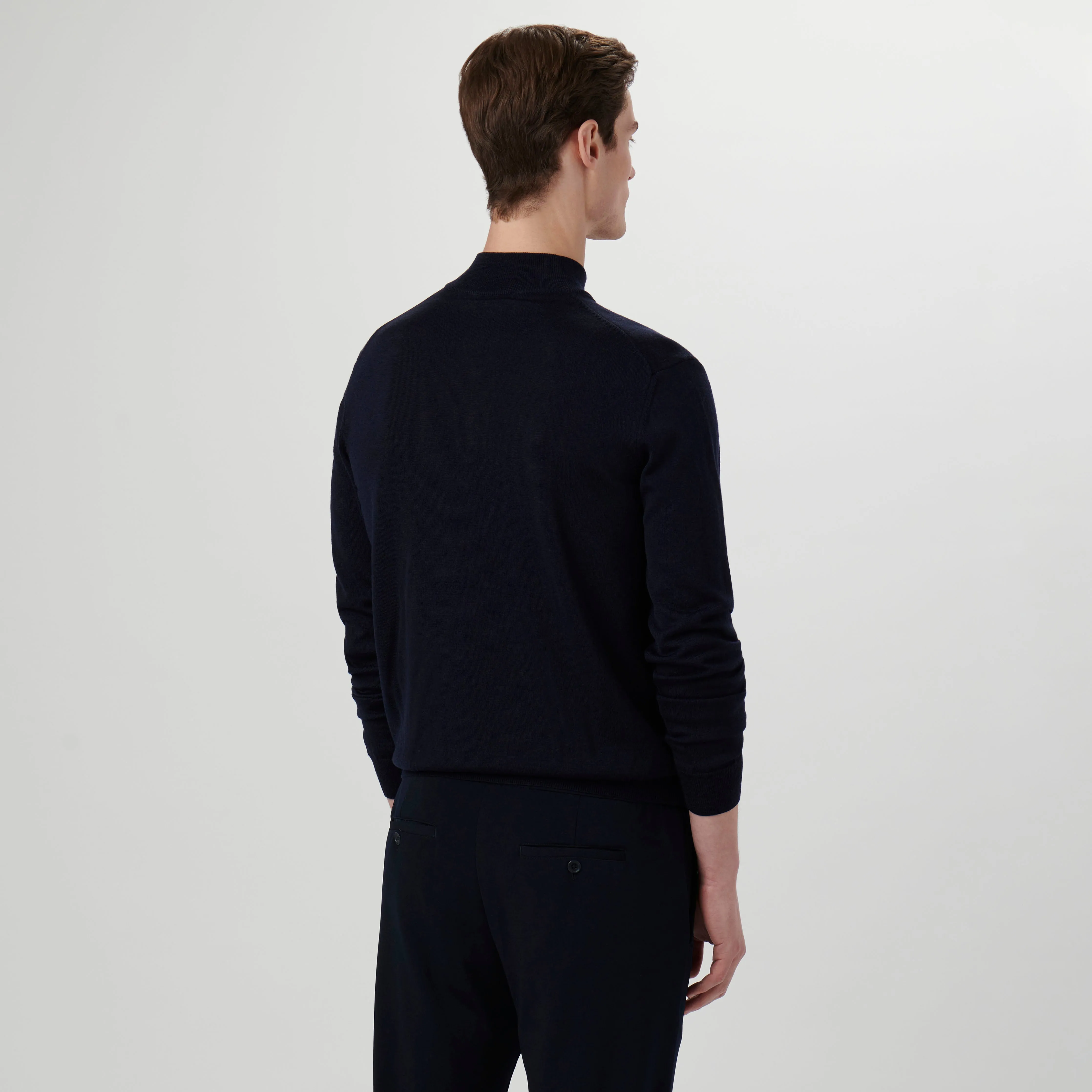 Super Merino Solid Quarter Zip Sweater